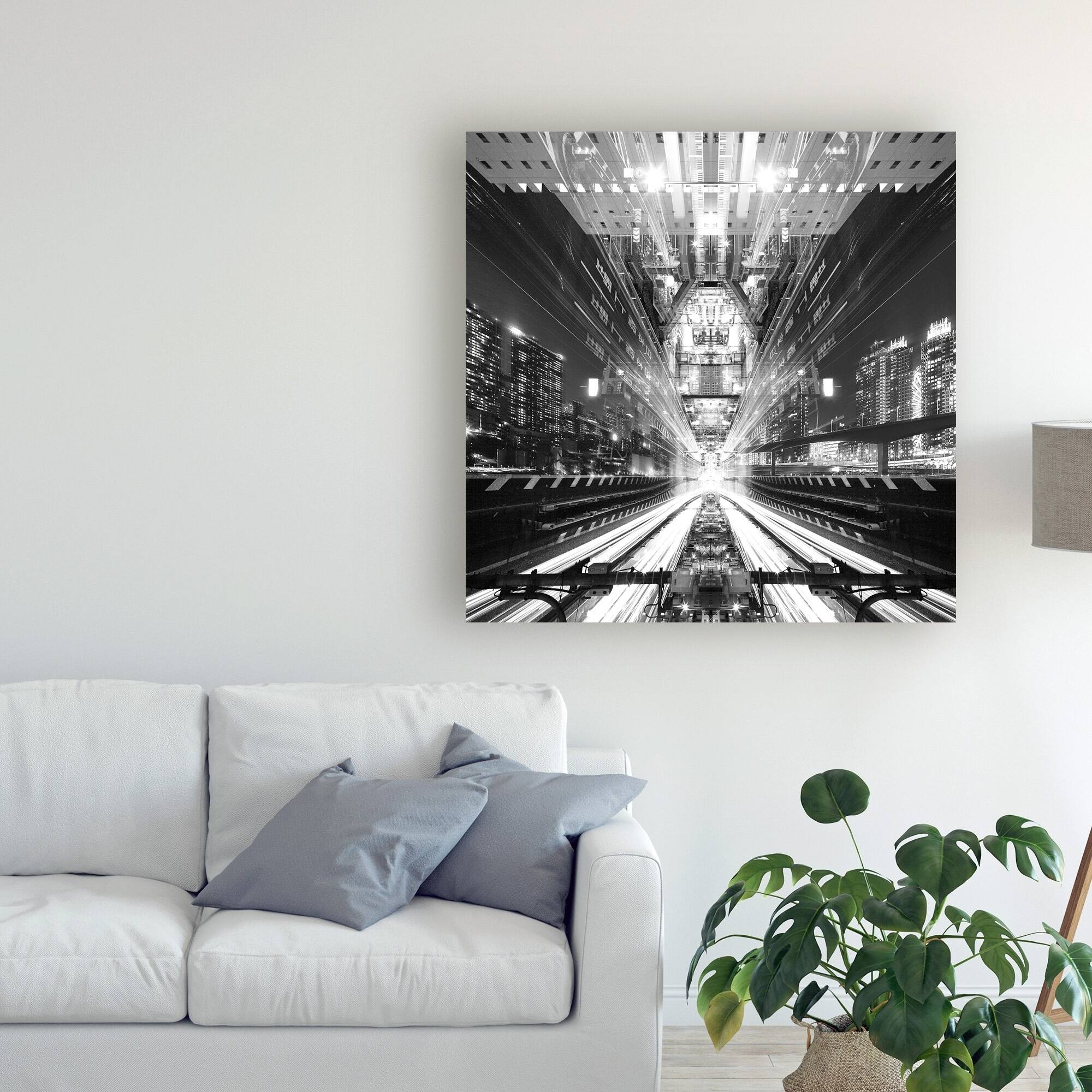 Koji Tajima 'Electro Warp' Canvas Art - Bed Bath & Beyond - 25621098