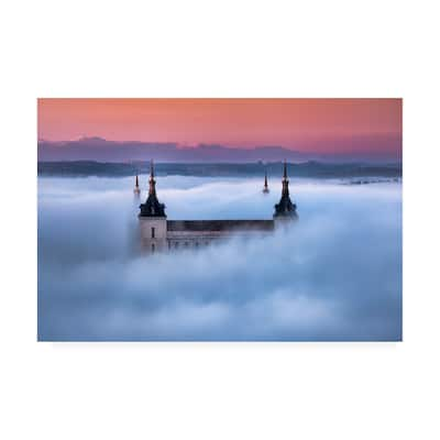 Jesus M Garcia 'Toledo City Foggy Sunset' Canvas Art