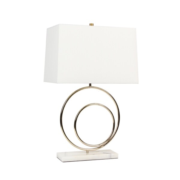 gold circle table lamp