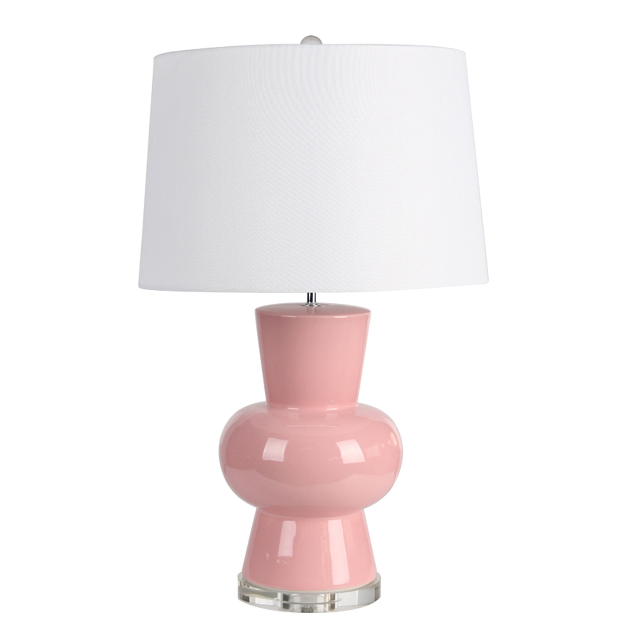 pink and grey table lamp