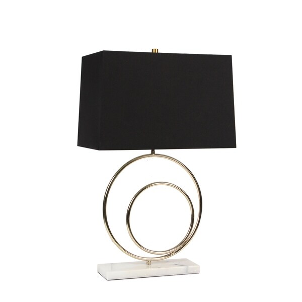 gold circle table lamp