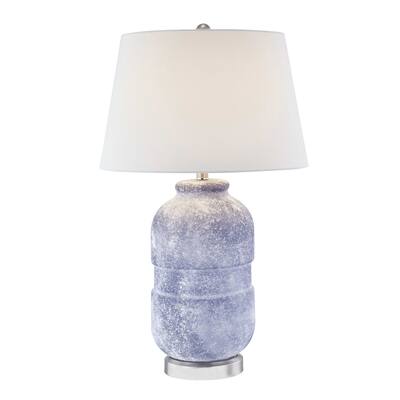 Glass Jug Table Lamp, Navy Blue, 30"