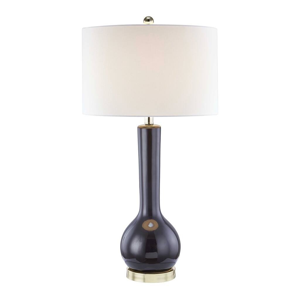 Ceramic Skinny Table Lamp, Black, 32"