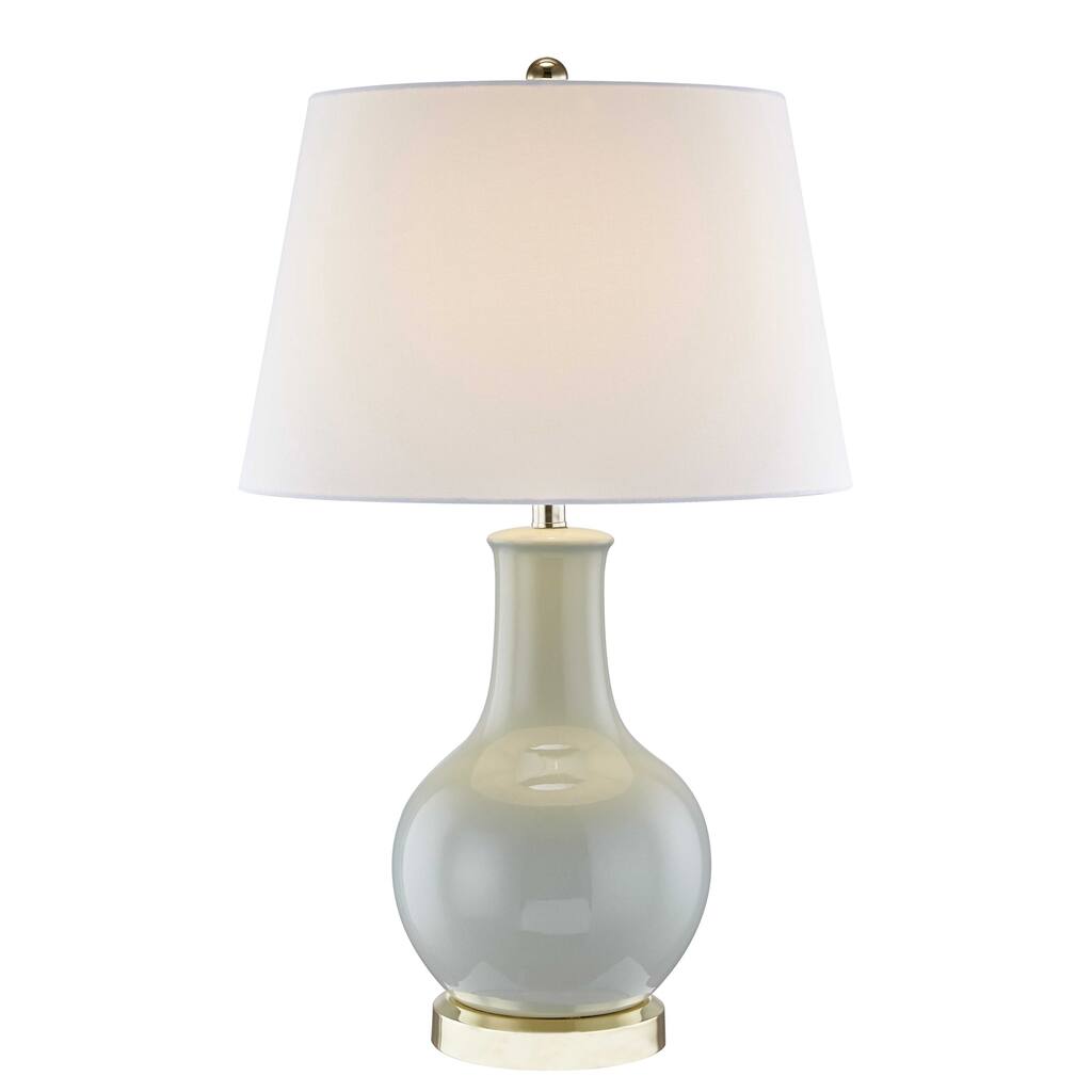 Ceramic Table Lamp, Light Green, 28"