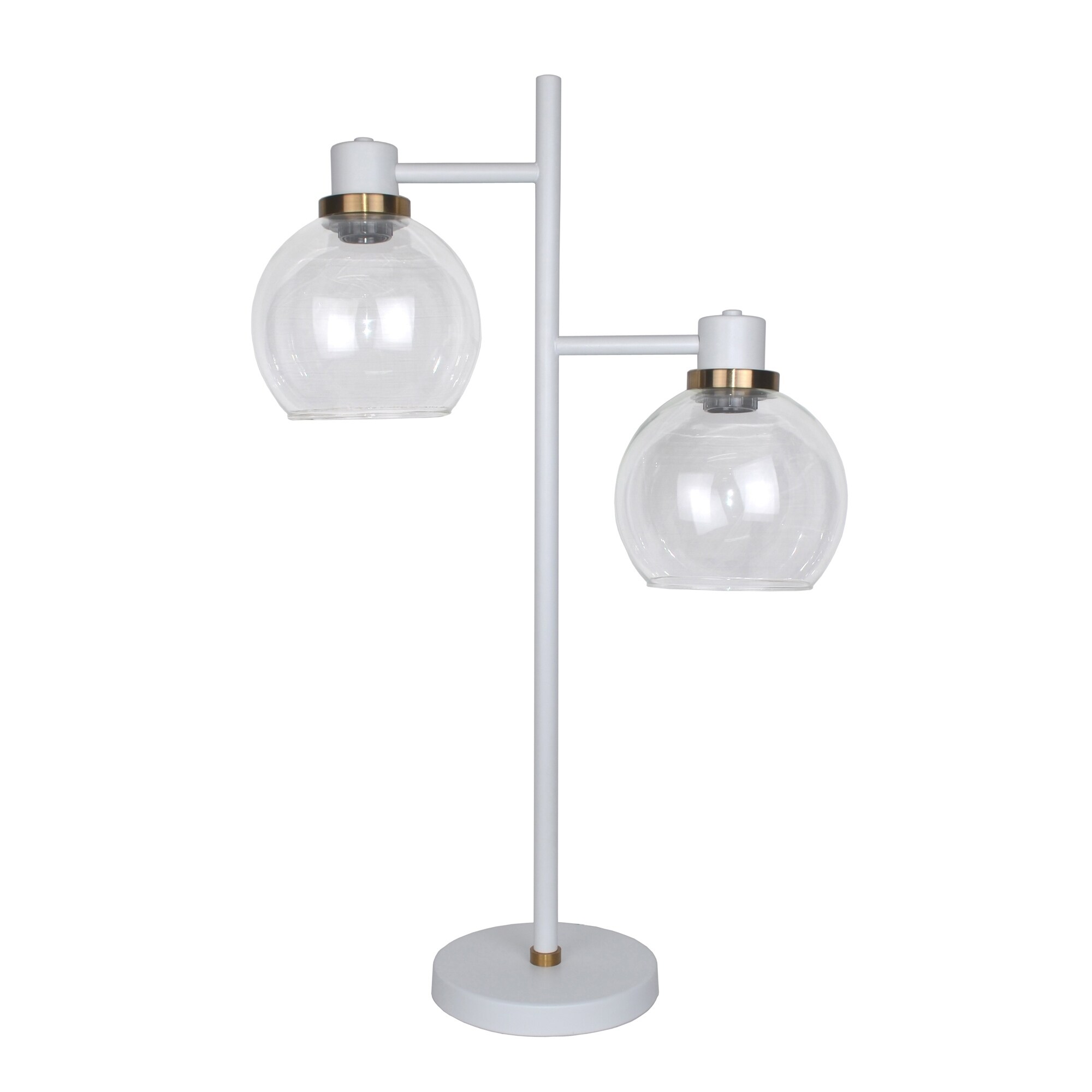 Sagebrook Home 50029-06 Metal 2-Light Table Matte White 28 Lamps Sagebrook Home 50029-06 Metal 2-Light Table Matte White 28 Lamps