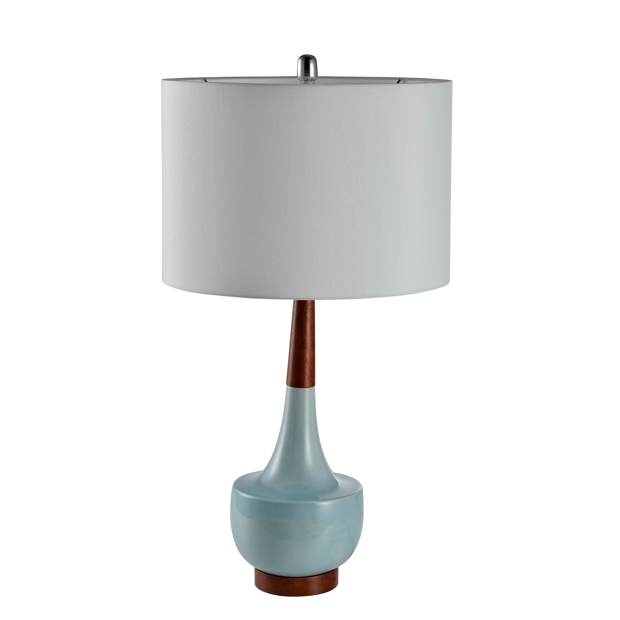 light blue ceramic table lamp