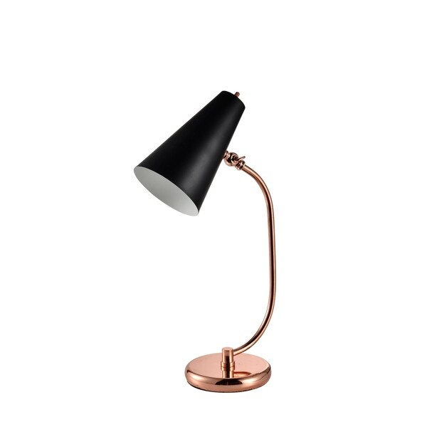 rose gold and black lamp