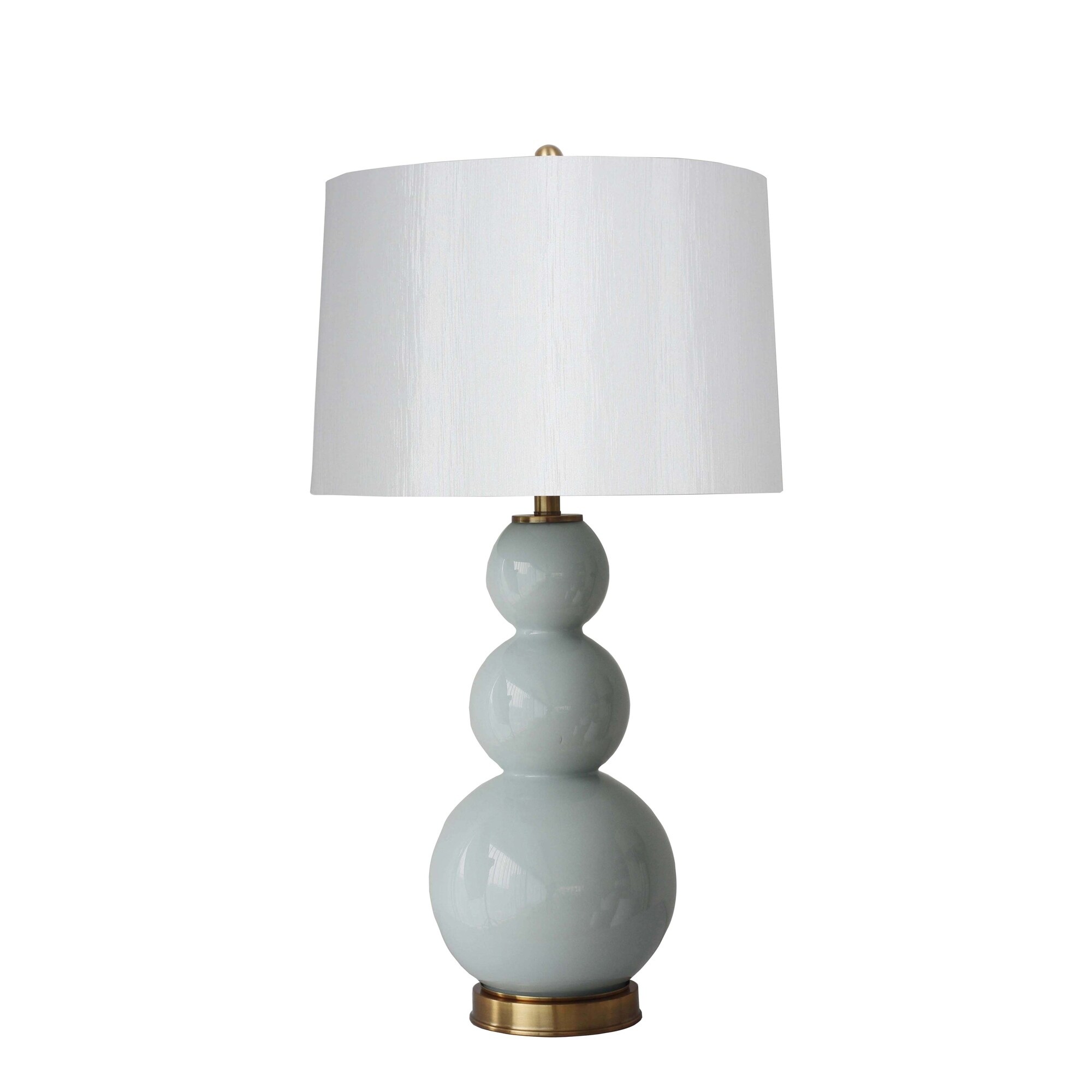 white ball table lamp