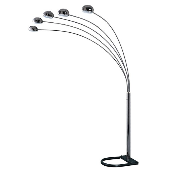 Black Chrome 5 Arch Floor Lamp
