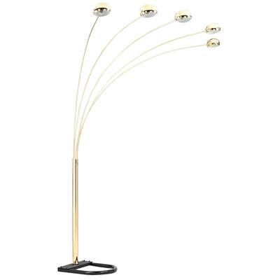 Brass 5-Arch Floor Lamp