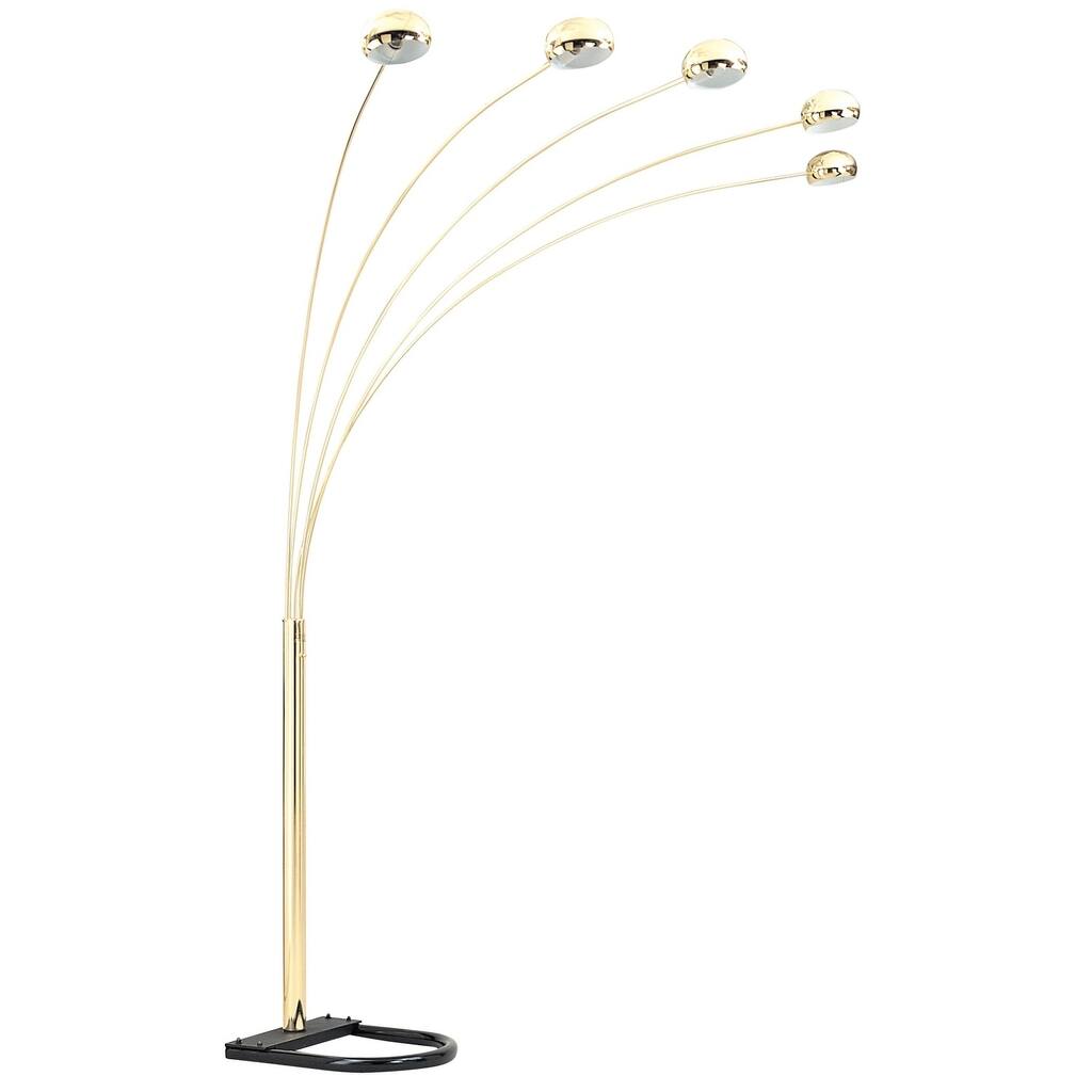 Brass 5-Arch Floor Lamp