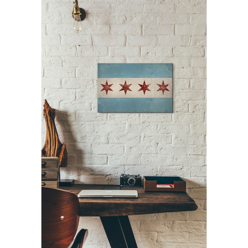 Epic Graffiti 'Chicago Flag' by Ryan Fowler, Giclee Canvas Wall Art
