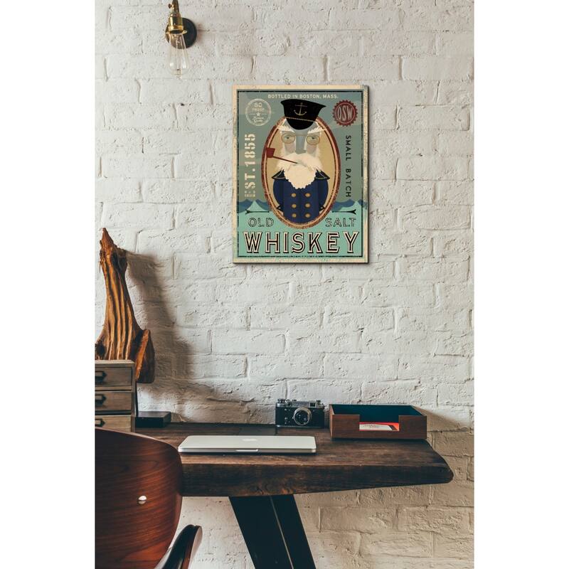 Epic Graffiti 'Fisherman III Old Salt Whiskey' by Ryan Fowler, Giclee Canvas Wall Art
