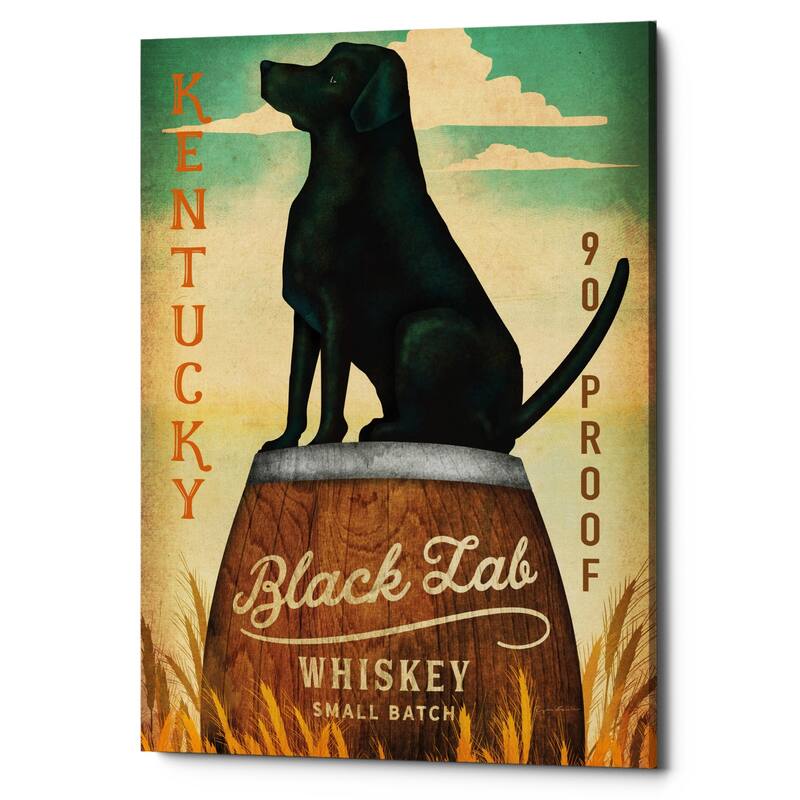 Epic Graffiti 'Black Lab Whiskey Kentucky Crop' by Ryan Fowler, Giclee Canvas Wall Art