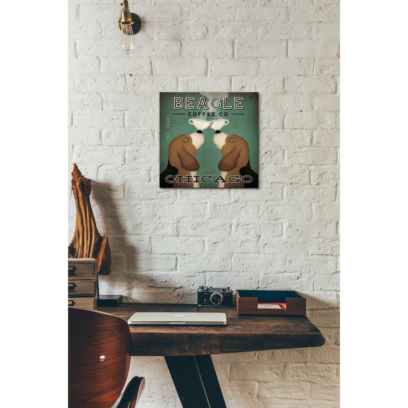 Epic Graffiti 'Beagle Coffee Co Chicago' by Ryan Fowler, Giclee Canvas Wall Art