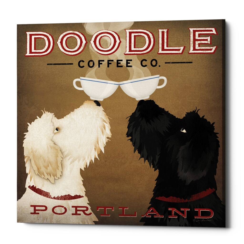 Epic Graffiti 'Doodle Coffee Double IV Portland' by Ryan Fowler, Giclee Canvas Wall Art