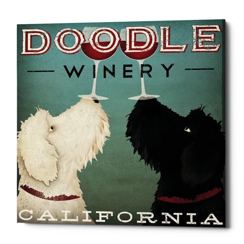Epic Graffiti 'Doodle Wine' by Ryan Fowler, Giclee Canvas Wall Art