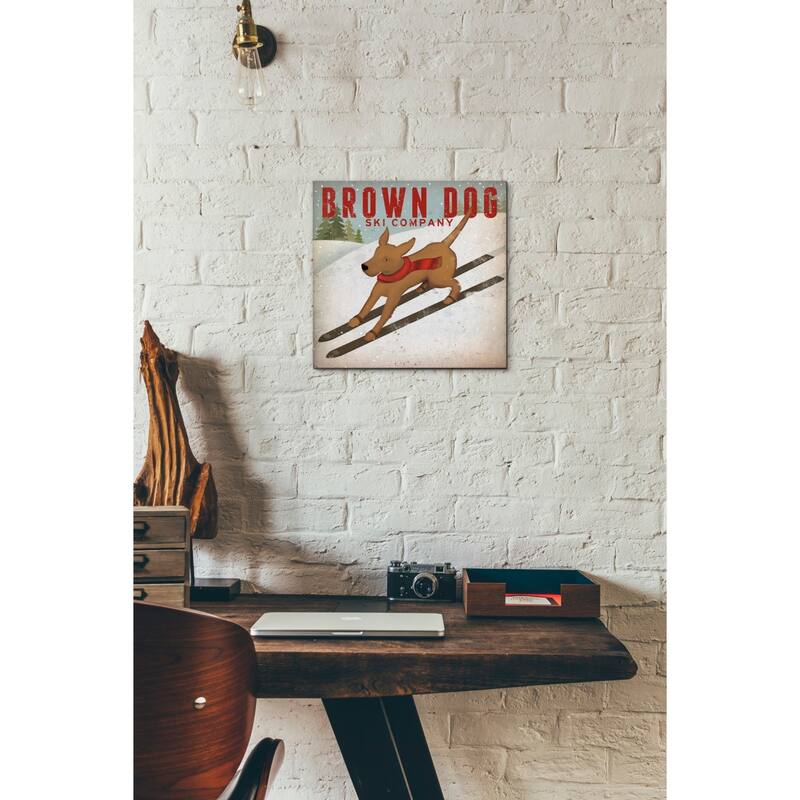 Epic Graffiti 'Brown Dog Ski Co' by Ryan Fowler, Giclee Canvas Wall Art