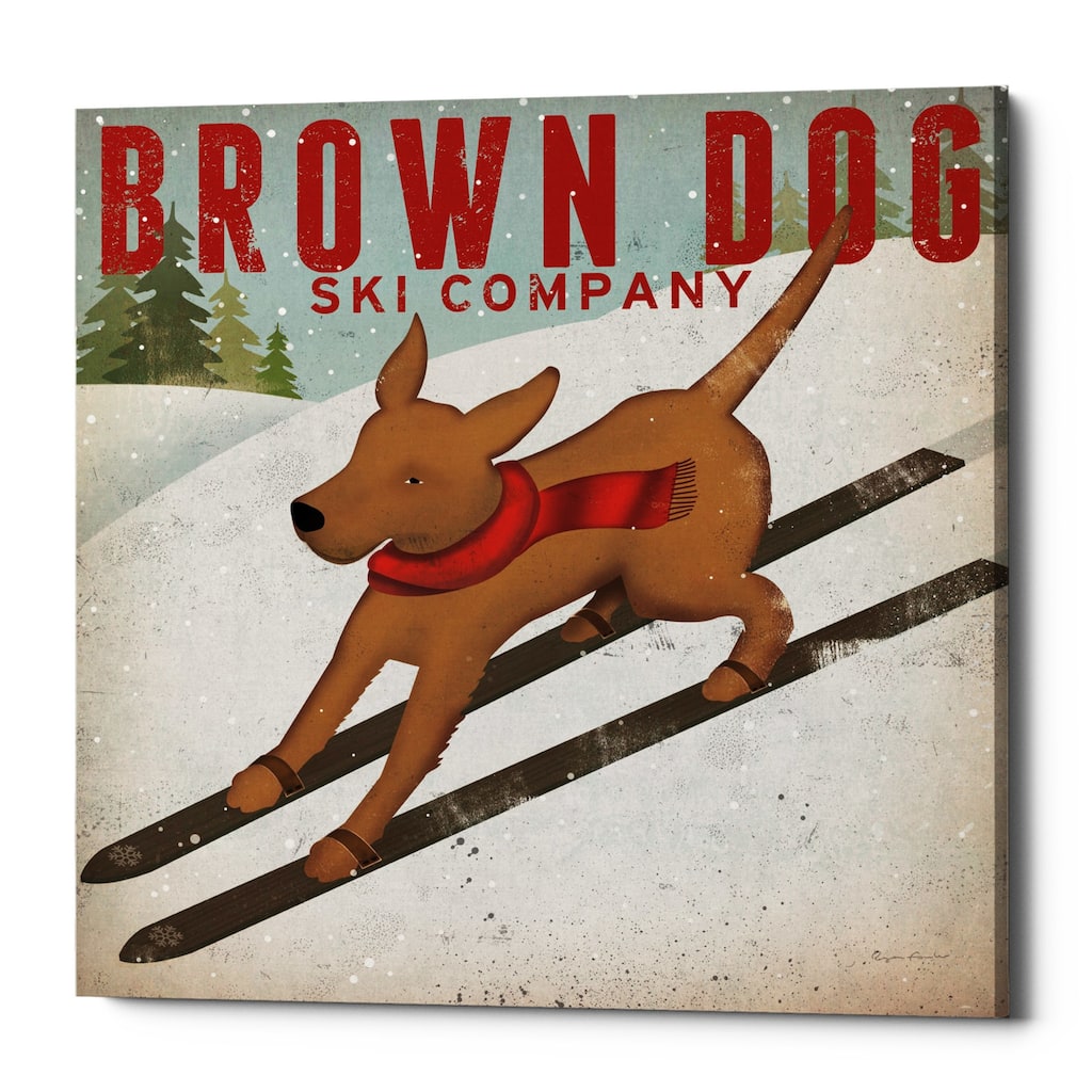 Epic Graffiti 'Brown Dog Ski Co' by Ryan Fowler, Giclee Canvas Wall Art