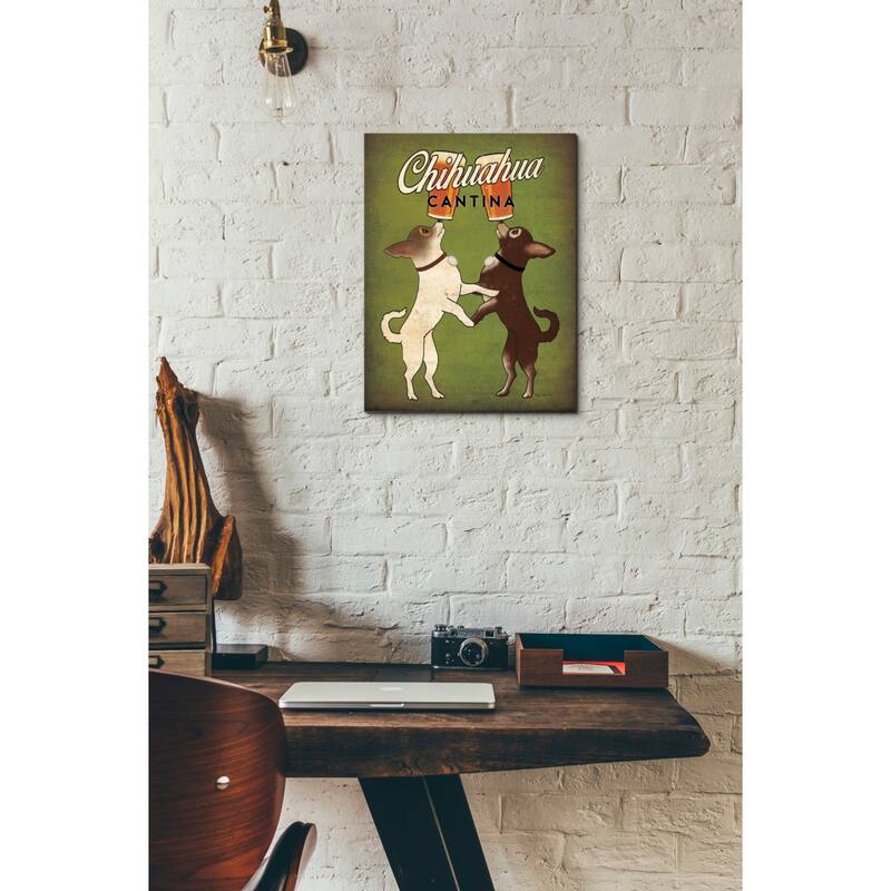 Epic Graffiti 'Double Chihuahua v2' by Ryan Fowler, Giclee Canvas Wall Art