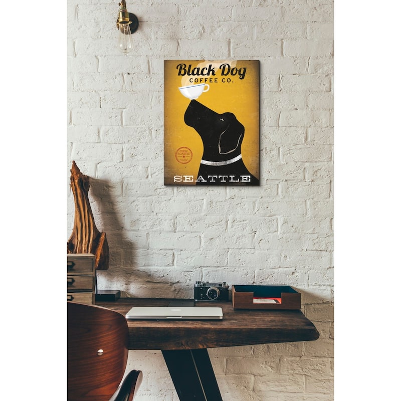 Epic Graffiti 'Black Dog Coffee Co Seattle' by Ryan Fowler, Giclee Canvas Wall Art