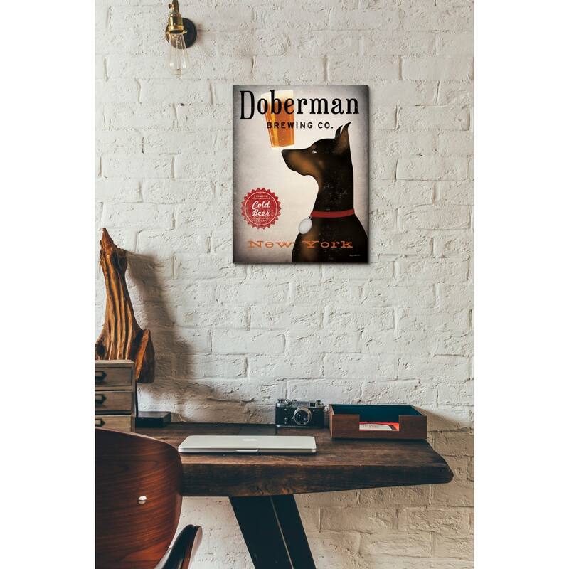 Epic Graffiti 'Doberman Brewing Company NY' by Ryan Fowler, Giclee Canvas Wall Art