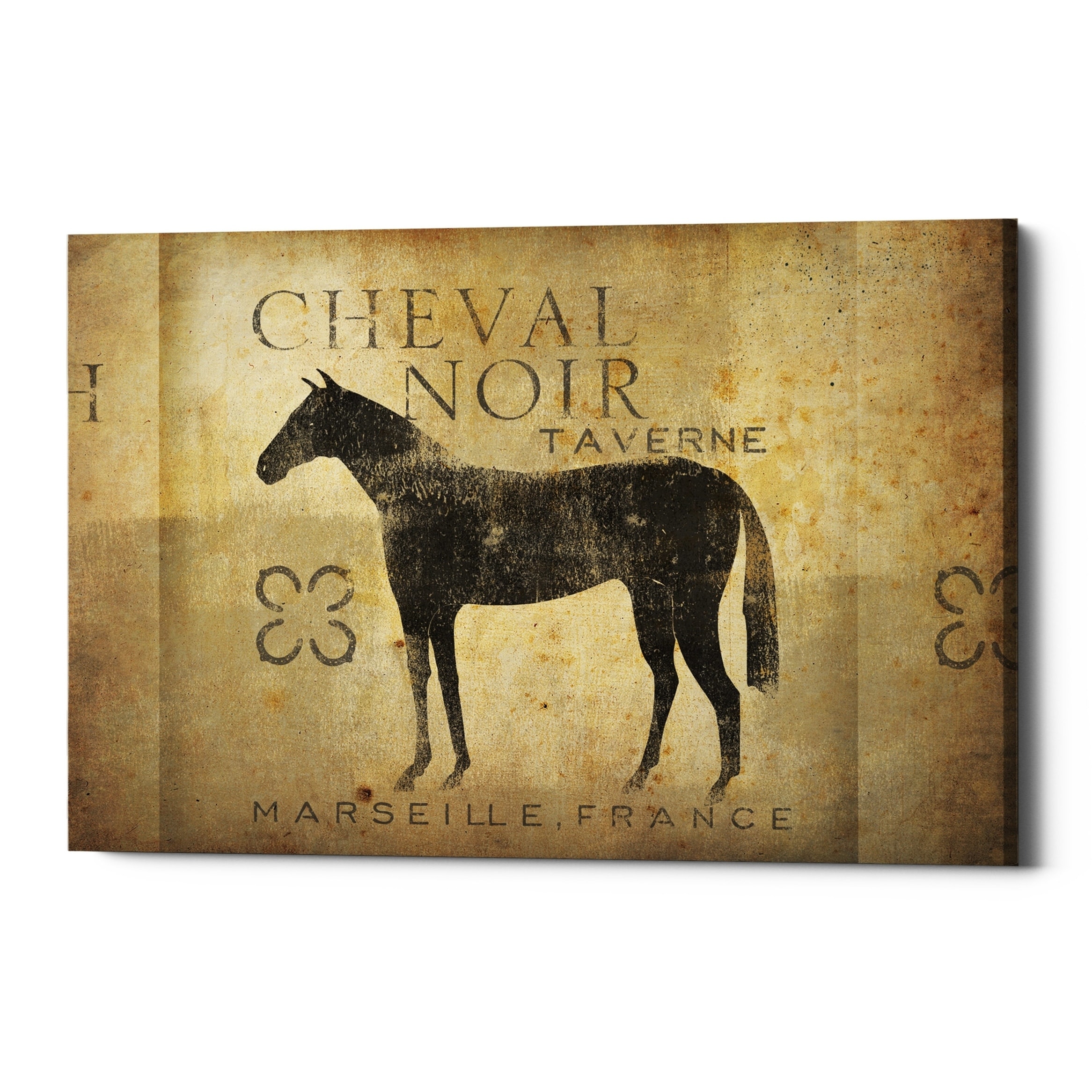 Giclee Canvas Wall Art /'Cheval Noir v1/' by Ryan Fowler
