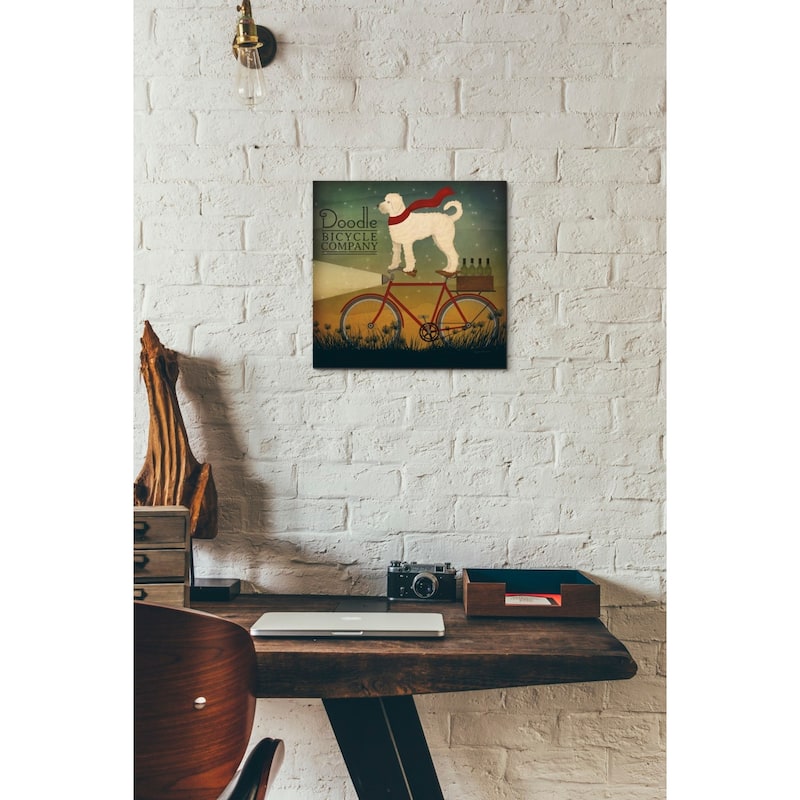 Epic Graffiti 'White Doodle on Bike Summer' by Ryan Fowler, Giclee Canvas Wall Art