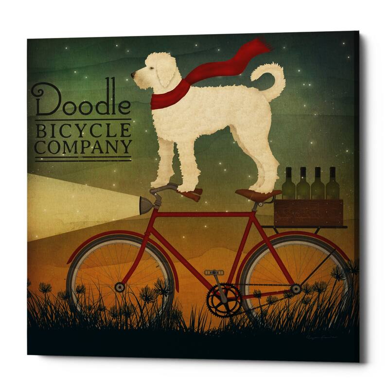 Epic Graffiti 'White Doodle on Bike Summer' by Ryan Fowler, Giclee Canvas Wall Art