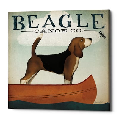Epic Graffiti 'Beagle Canoe Co' by Ryan Fowler, Giclee Canvas Wall Art