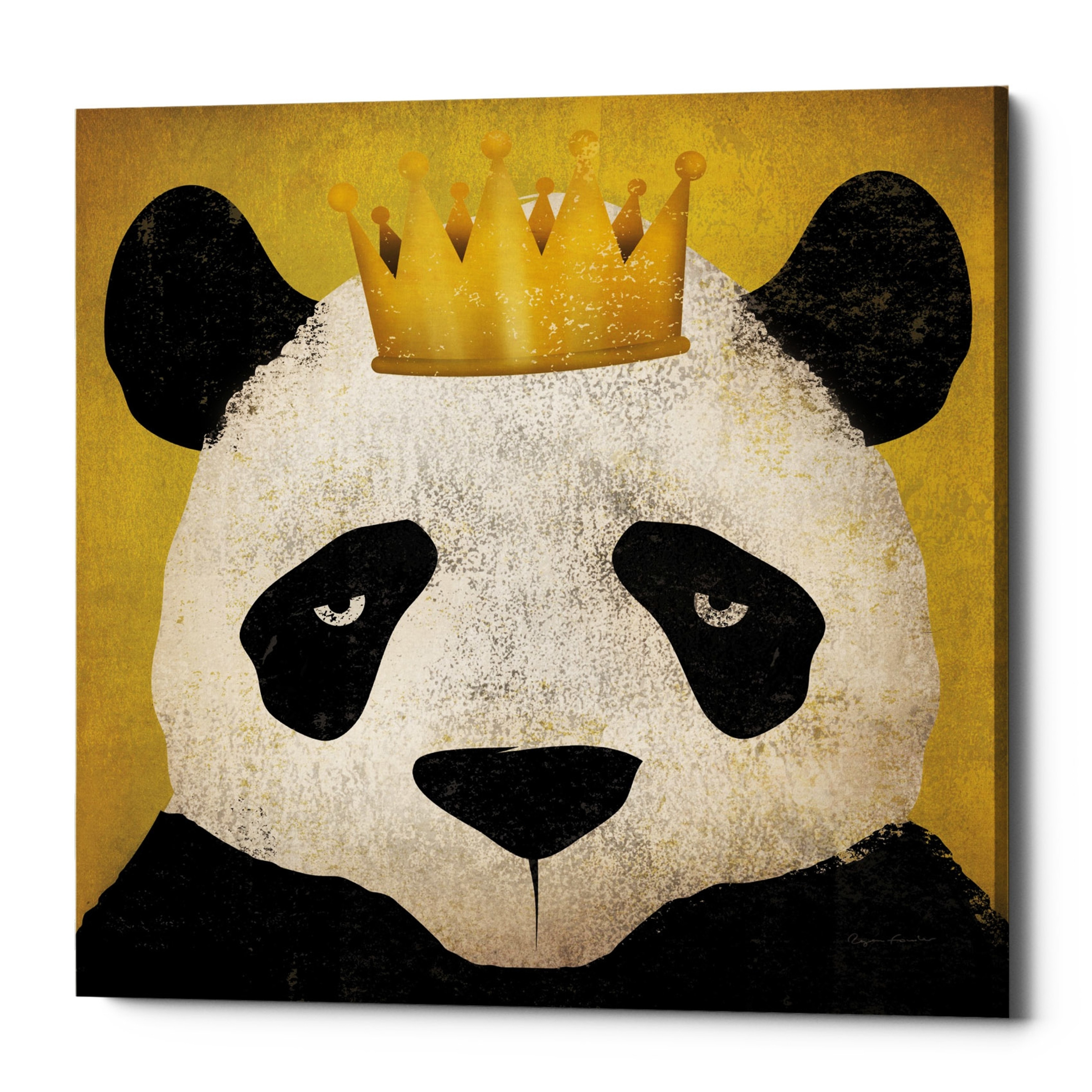 Shop Epic Graffiti Panda With Crown By Ryan Fowler Giclee Canvas Wall Art Overstock 25624025