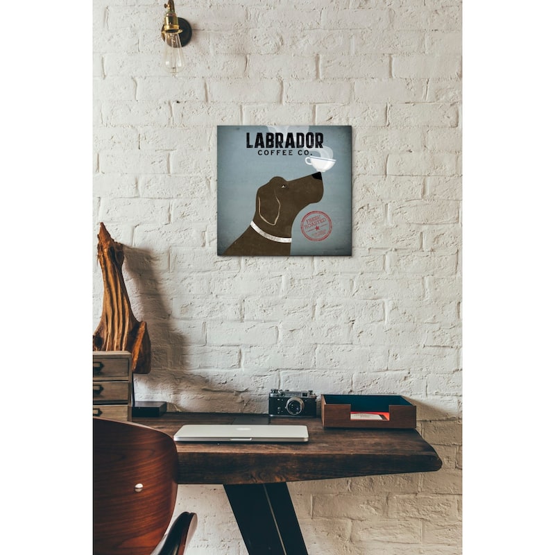 Epic Graffiti 'Labrador Coffee Co' by Ryan Fowler, Giclee Canvas Wall Art