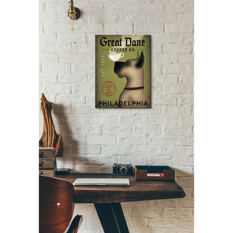 Epic Graffiti 'Great Dane Coffee Philadelphia' by Ryan Fowler, Giclee Canvas Wall Art