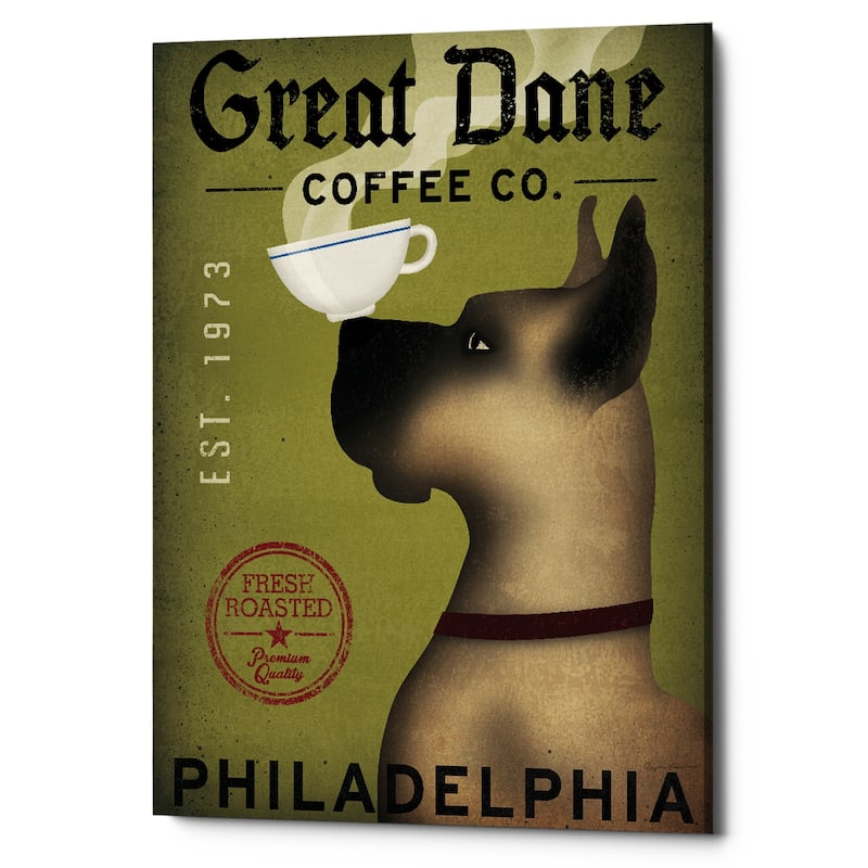 Epic Graffiti 'Great Dane Coffee Philadelphia' by Ryan Fowler, Giclee Canvas Wall Art