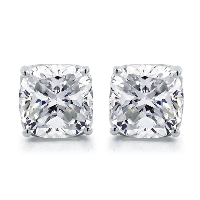 Auriya 10 Carat GTW Cushion Cut Moissanite Stud Earrings 14k Gold