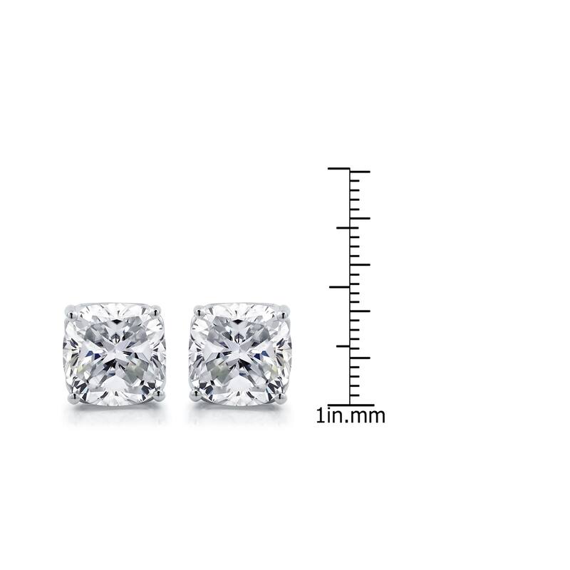 Auriya 10 Carat GTW Cushion Cut Moissanite Stud Earrings 14k Gold
