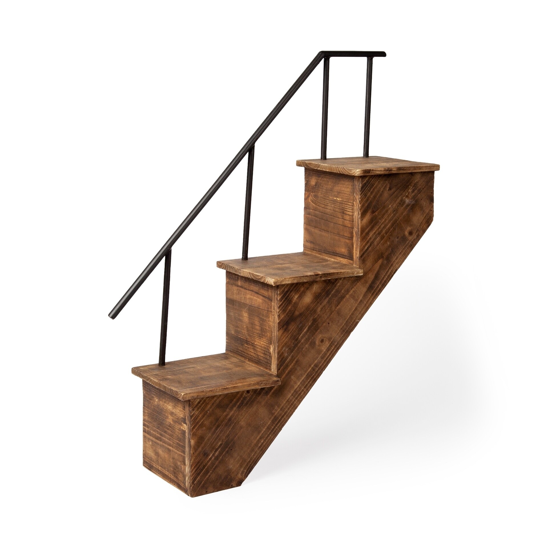 Kate and Laurel Holt Open Cubby Wooden Floating Wall Shelf
