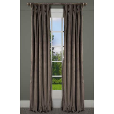 RT Dressings Milan Bronze Luxurious Velvet Pinch Pleat Single Curtain Panel