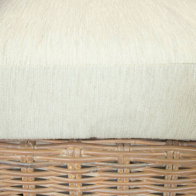 Furniture of America Lali Rustic Kubu Rattan Wicker Armchair