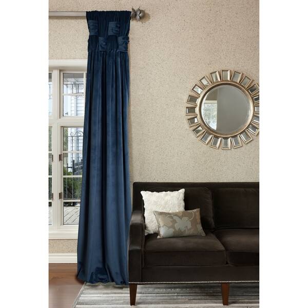Shop Rt Dressings Chelsea Milan Lapis Blue Velvet Single Curtain
