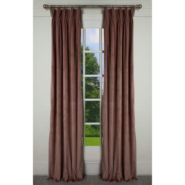 Shop Milan Coral Blush Luxurious Velvet 24 Inch Wide Pinch Pleat