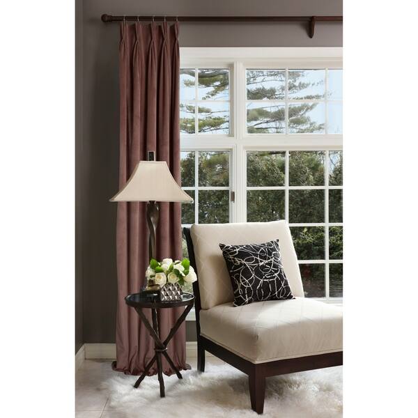 Shop Milan Coral Blush Luxurious Velvet 24 Inch Wide Pinch Pleat