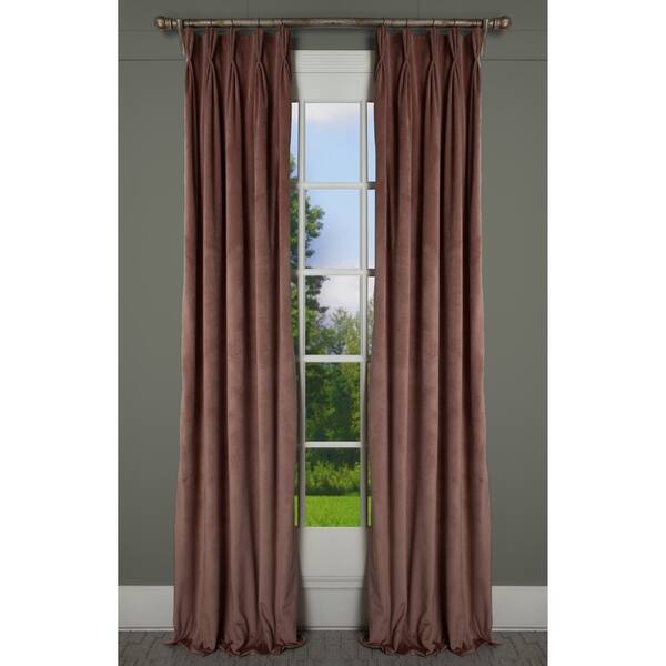 Shop Milan Coral Blush Luxurious Velvet 24 Inch Wide Pinch Pleat