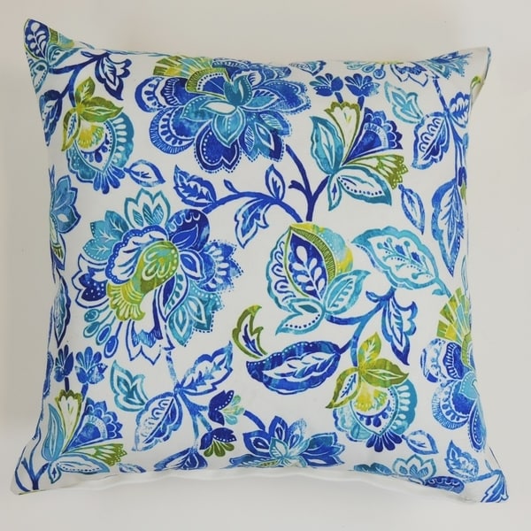 LR Home Floral Paisley Indoor/Outdoor Throw Pillow 18 inch