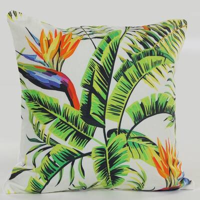 Sevita Banana Palm Cotton Throw Pillow 18 inch