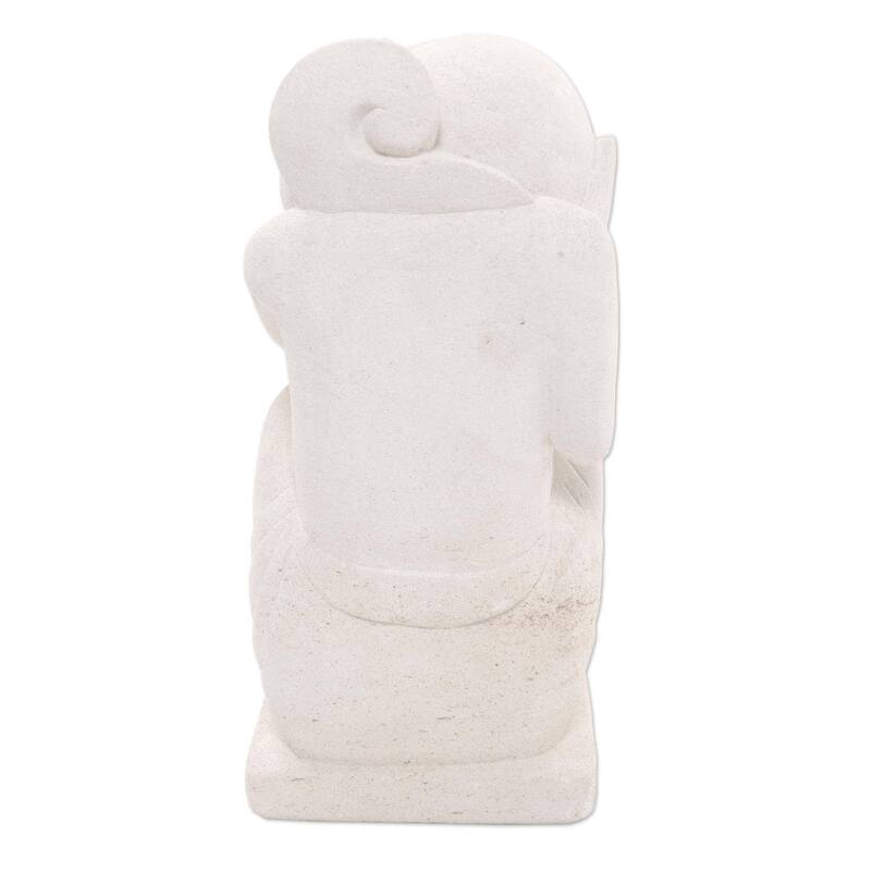 Handmade Daydreamer Sandstone Sculpture (Indonesia)