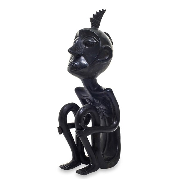 Handmade Ancestral Leti Woman Bronze Sculpture (Indonesia)