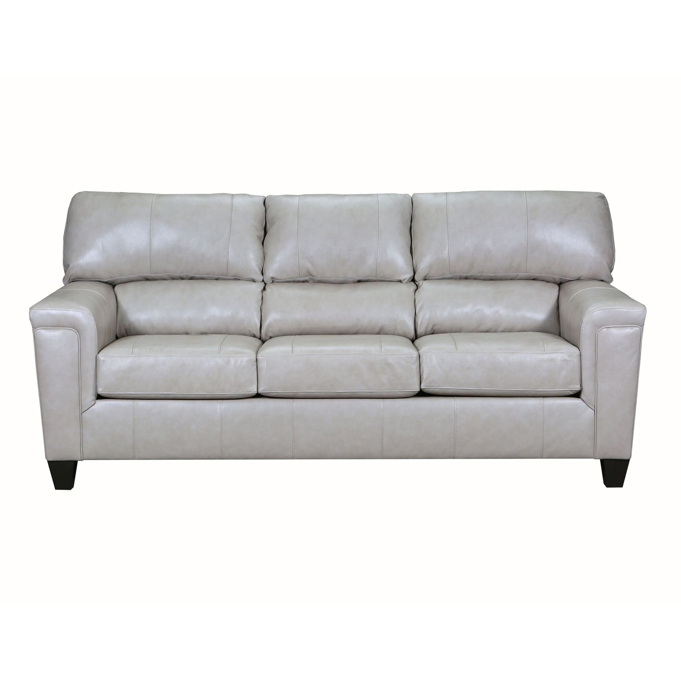 David Top Grain Leather Queen Sleeper Sofa