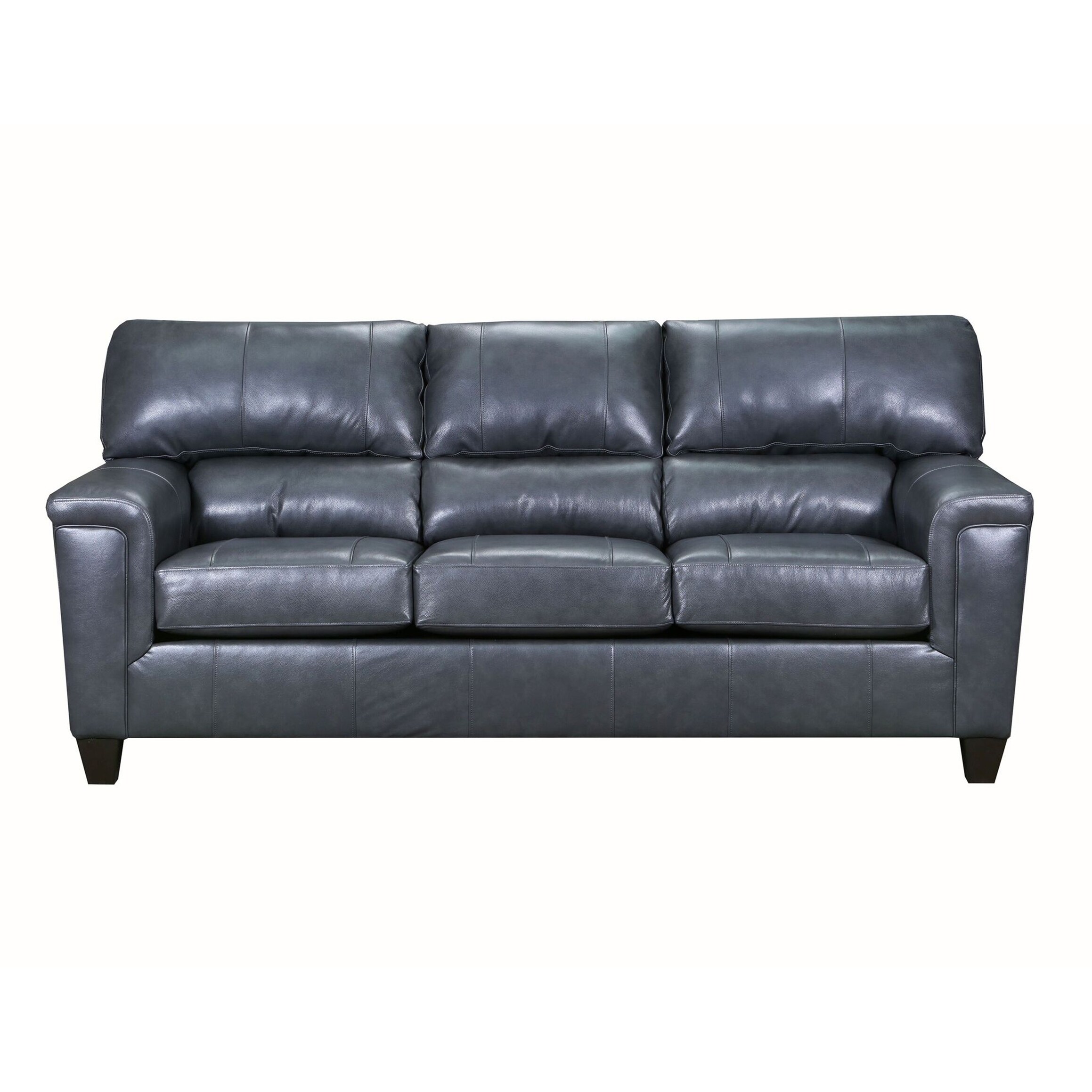 David Top Grain Leather Queen Sleeper Sofa