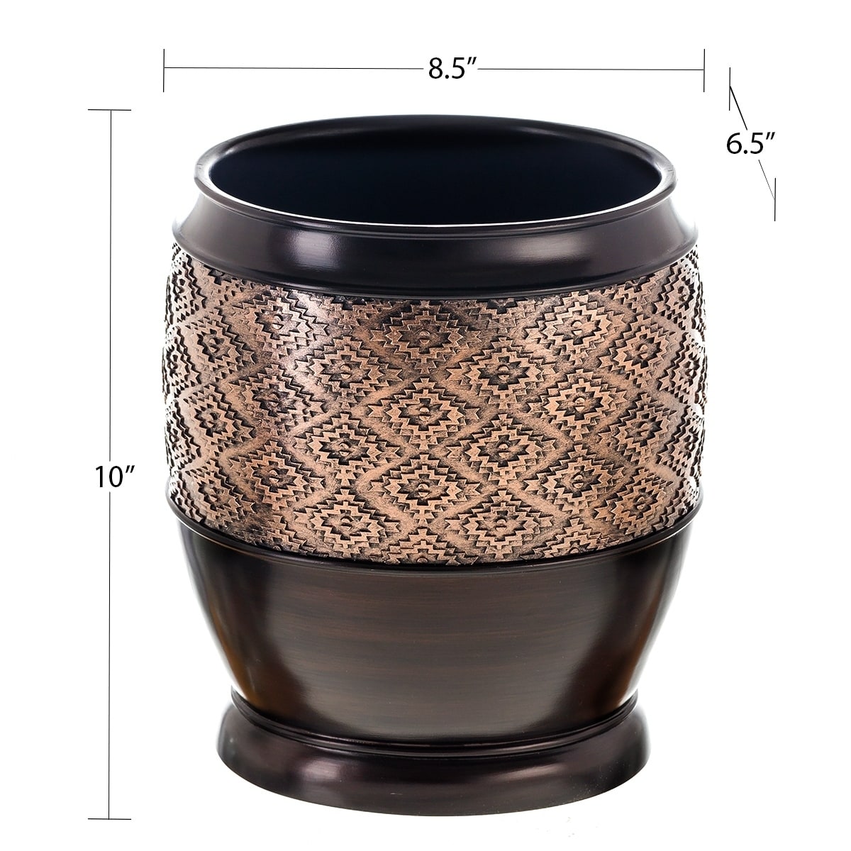 Shop Dublin Small Trash Can With Lid Brown Overstock 25627999